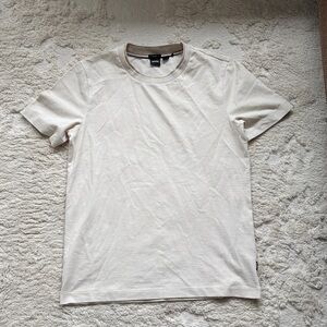 NEW BOSS Cream Short Sleeve Slim Fit